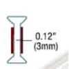 Tiivisterlista 180º 8-8,8mm lasille L=3000mm kaksipuoliteipillä, väli 3mm
