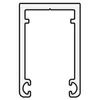 Alu-Room²  F40 yläprofiili , 23 x 40mm P= 5000 mm,  luonnonväri alumiini