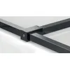 Liitin 2 kannattimelle putkelle 15x15mm musta