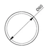 Kuppivedin liimattava 2-puoleinen, Ø60x9,5mm lasille 6-13,52 mm, matta musta