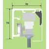 Brisa-M Automaattinen ovijärjestelmä L=3000mm, alumiini luonn. anodisointi