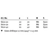 Pistekiinnityshela, senkki 4x45, M6" L: 20mm, RST AISI303
