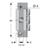 Lasioven yleissarana, lasi-seinä lasille 10-12mm, silver