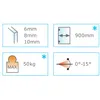Sarana, keskittävä säädettävä +90° -90°, 1-puol. laipalla, kiiltokromi