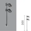 LED 2 kpl kohdevalaisin putkelle, anod. alum. Input:350mA, LED:Osram GD Plus 1.2Wx2