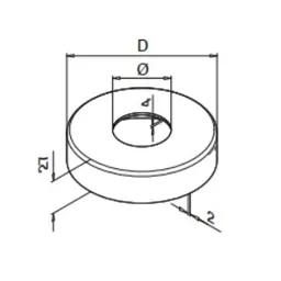 Suojakansi laipalle 10.05400R42 putkelle Ø42.4mm, D: 110 mm,  AISI316
