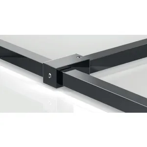 Liitin 2 kannattimelle putkelle 15x15mm musta