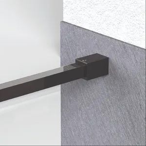 Tukivarren lasikiinnike.15x15mm, musta