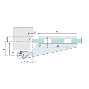 Sarana PILOT pari luonnonväri anodisointi 8-10 mm lasille, 40kg per pari