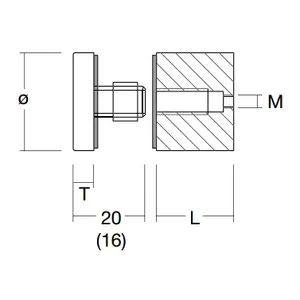 Kiinnityshela RST halk. 15mm taustaholkki 20mm korkea