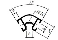 Profiili R 15mm, 120 ast.