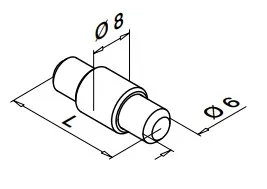 Välikannatustappi helalle MOD42 Model 22 helalle