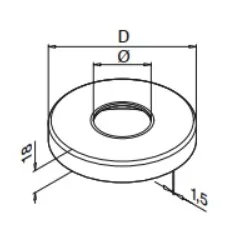 Suojakansi laipalle 10.05200R42 putkelle Ø42.4mm, D: 110 mm,  AISI304