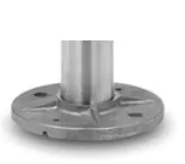 Kaidetolppa ilman reikää, h 970 mm putkelle 42,4x2 mm, AISI 304