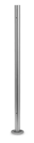 Kaidetolppa asenn.laip. , 2 kpl reikää h 970 mm, putkelle 42,4x2 mm, AISI 304