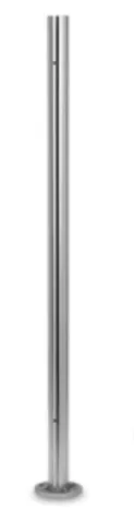 Kaidetolppa asenn.laip.180, 4 kpl reikää h 970 mm, putkelle 42,4x2 mm, AISI 304