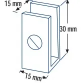 Lasinkannatin mattakromaus 6-8mm lasille