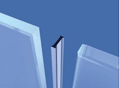 Tiivisterlista 180º 12,8mm lasille 3m Transparentti, kaksipuoliteipillä, väli 3mm