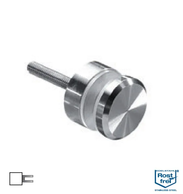 Kiinnityskappale D 30 mm, reikä lasiin 16mm RST, 6-21,52 mm lasille M8