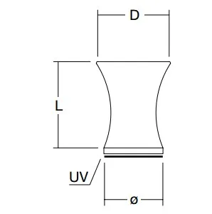 Vedin &amp;quot;Cello&amp;quot; UV-liimattava ¨24 D18mm L28 mm