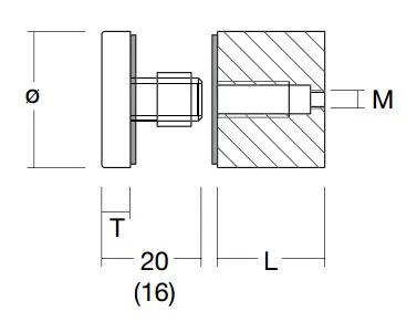 Kiinnityshela RST halk. 15mm taustaholkki 60mm korkea