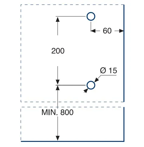 Vedinpari silver L=300mm Lasille 10-12 mm, silver