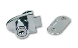 Lukko 4-6 mm lasille. kiiltävä kromi