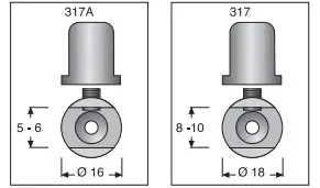 Lasinkannatin kromi 5-6mm lasille