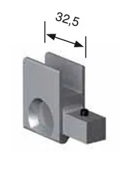 Lukkoadapteri &amp;quot;Robust&amp;quot; anod lasille 10-12,76mm, anod. alum.