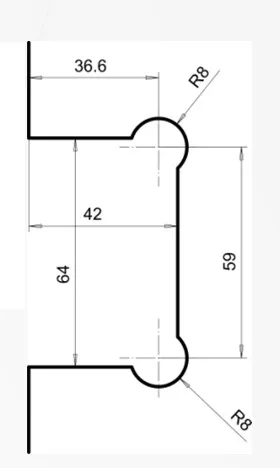 Sarana suihkutilaan 90°, 2-puol. laippa 8-10 mm lasille, kiiltävä kromi