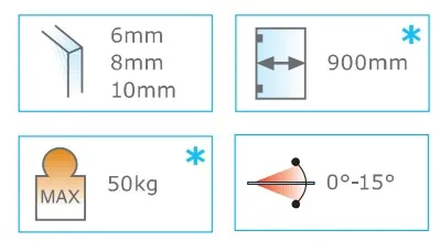 Sarana, keskittävä säädettävä +90° -90°, 2-puol. laipalla, kiiltokromi