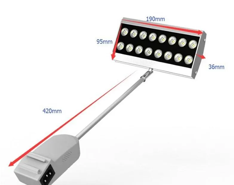KLEM LED-näyttövarsivalo SET, 25 W CCT: 4000K, hopea